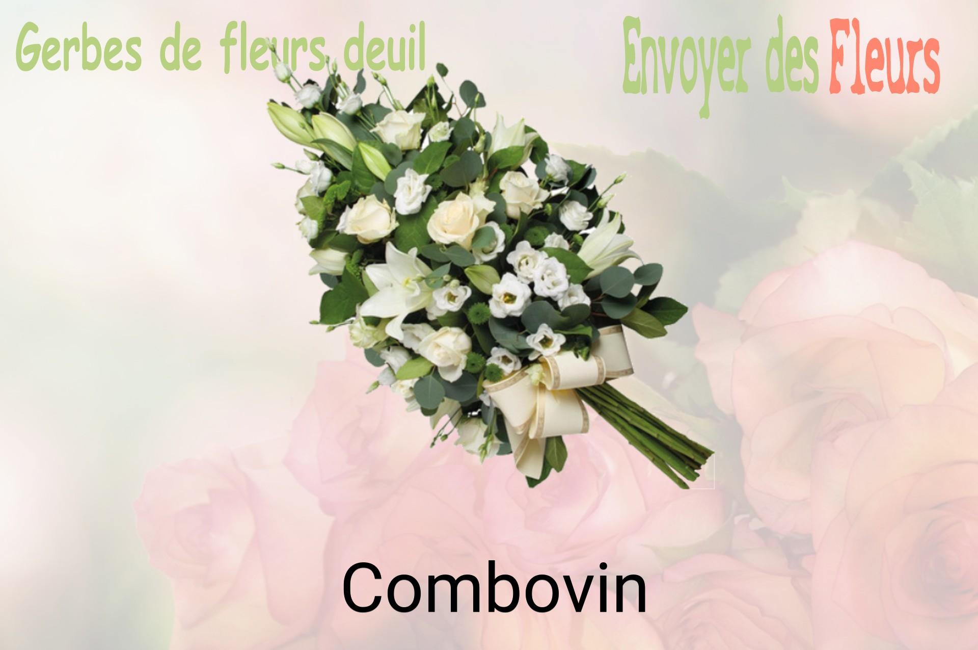 Gerbe de fleurs de deuil livrée à Combovin